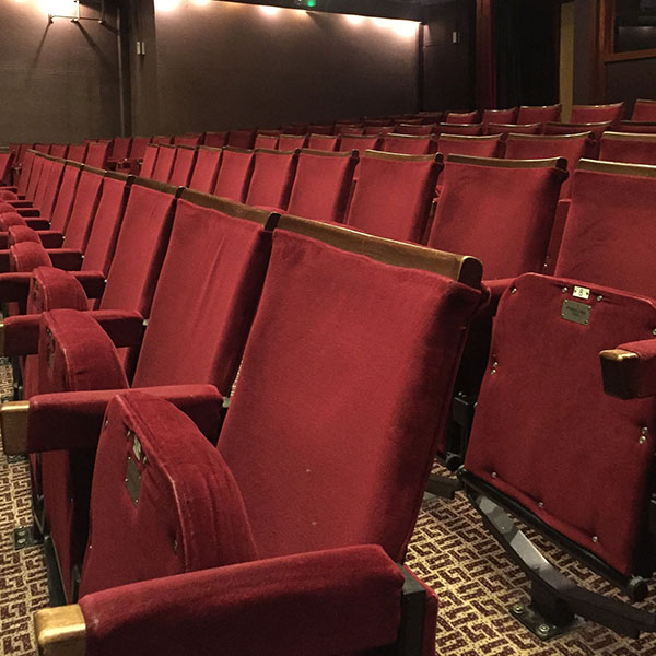 Red seats inside the main theatre